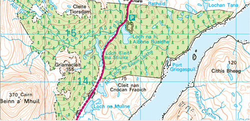 OS Map of Aline Forest