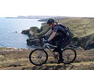 Paul on cliffs at Aird