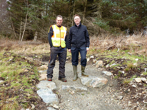 Steve and Alasdair Allan on the new trails